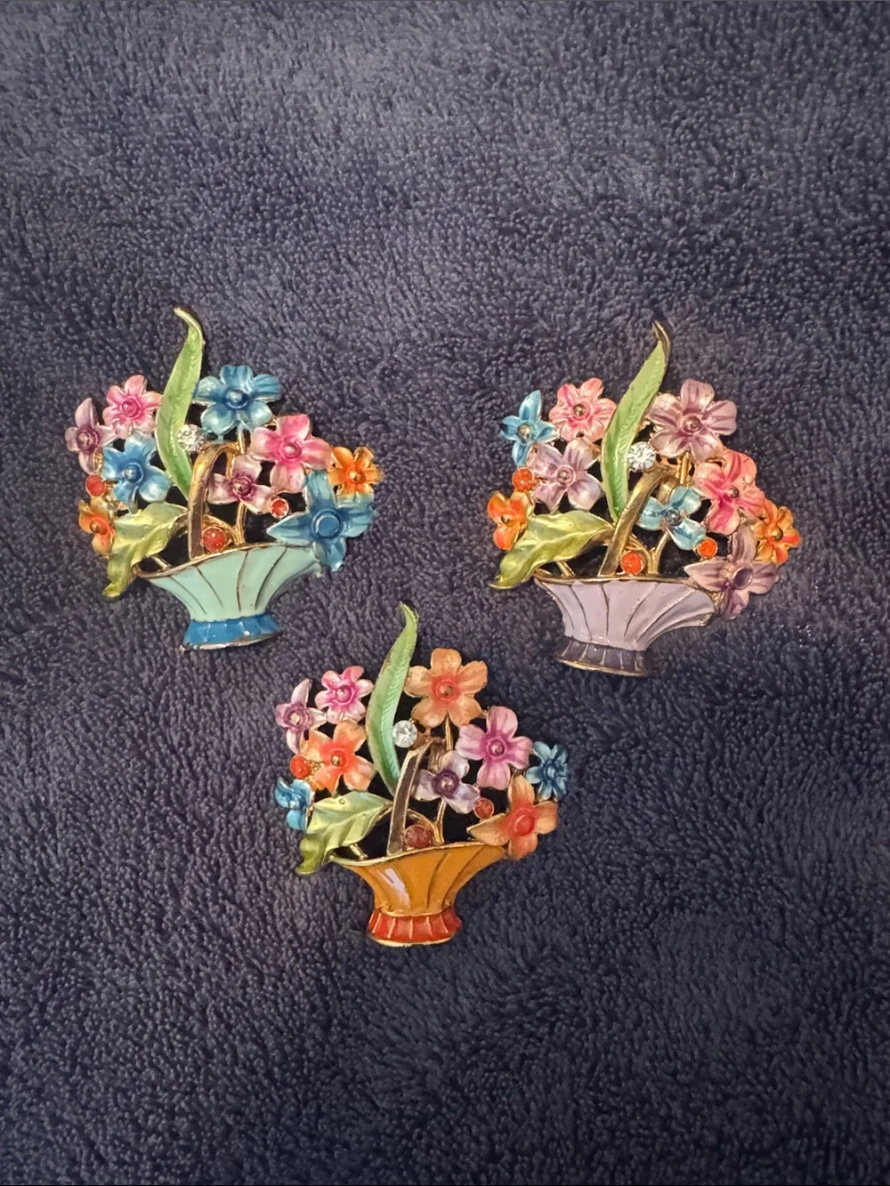 Vintage Brooches, set of 3